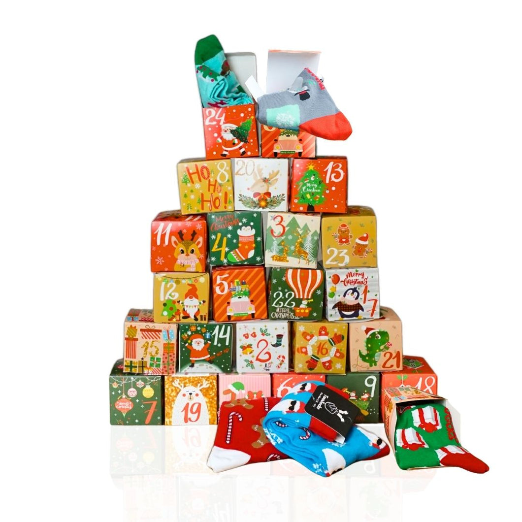 Adventskalender – 24x Lustige Socken Damen & Herren
