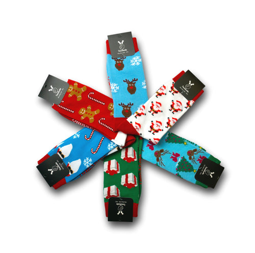 TwoSocks Weihnachtssocken Socken Santa Socken Baumwolle Einheitsgröße