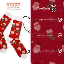 Laden Sie das Bild in den Galerie-Viewer, Weihnachtssocken rot