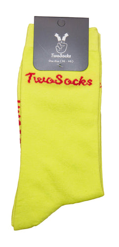 Retro Anzugsocken neon gelb